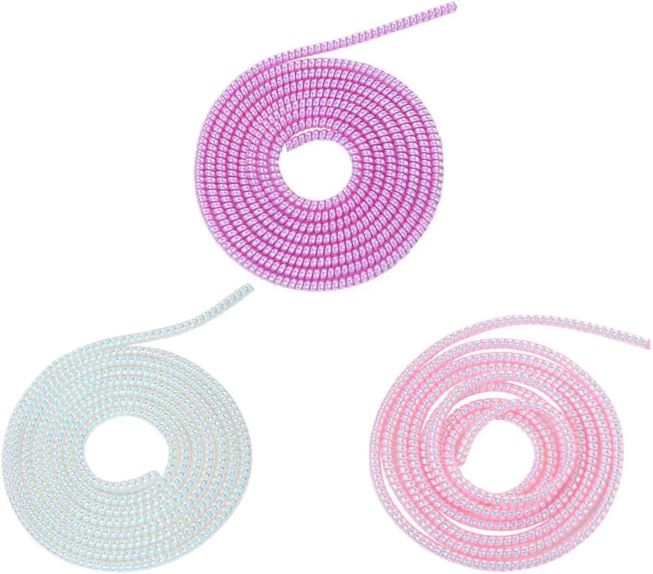 3Pcs Multicolored Cable Protector1.55M Spiral Data Cable Protective SleeveFlexible Cable Wire ProtectorCable Sleeves for Phone Charge Cable USB Data Cable Accessories and Supplies