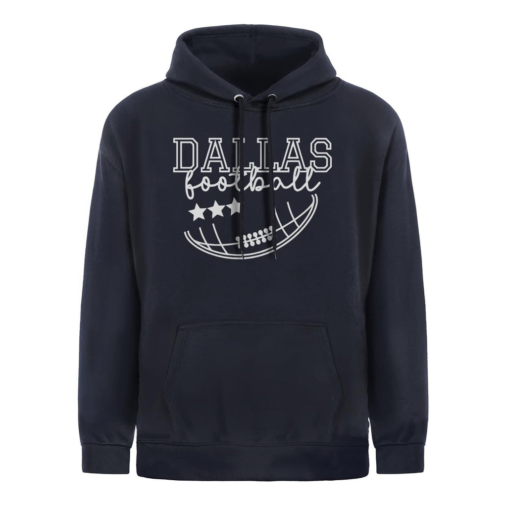 Generic Dallas Helmet Football Texas Hoodies for Men Women Dallas Hoodies Football Fans Gameday Apparel Sweatshirt.（S-2XL） XX-Large Navy Blue 1