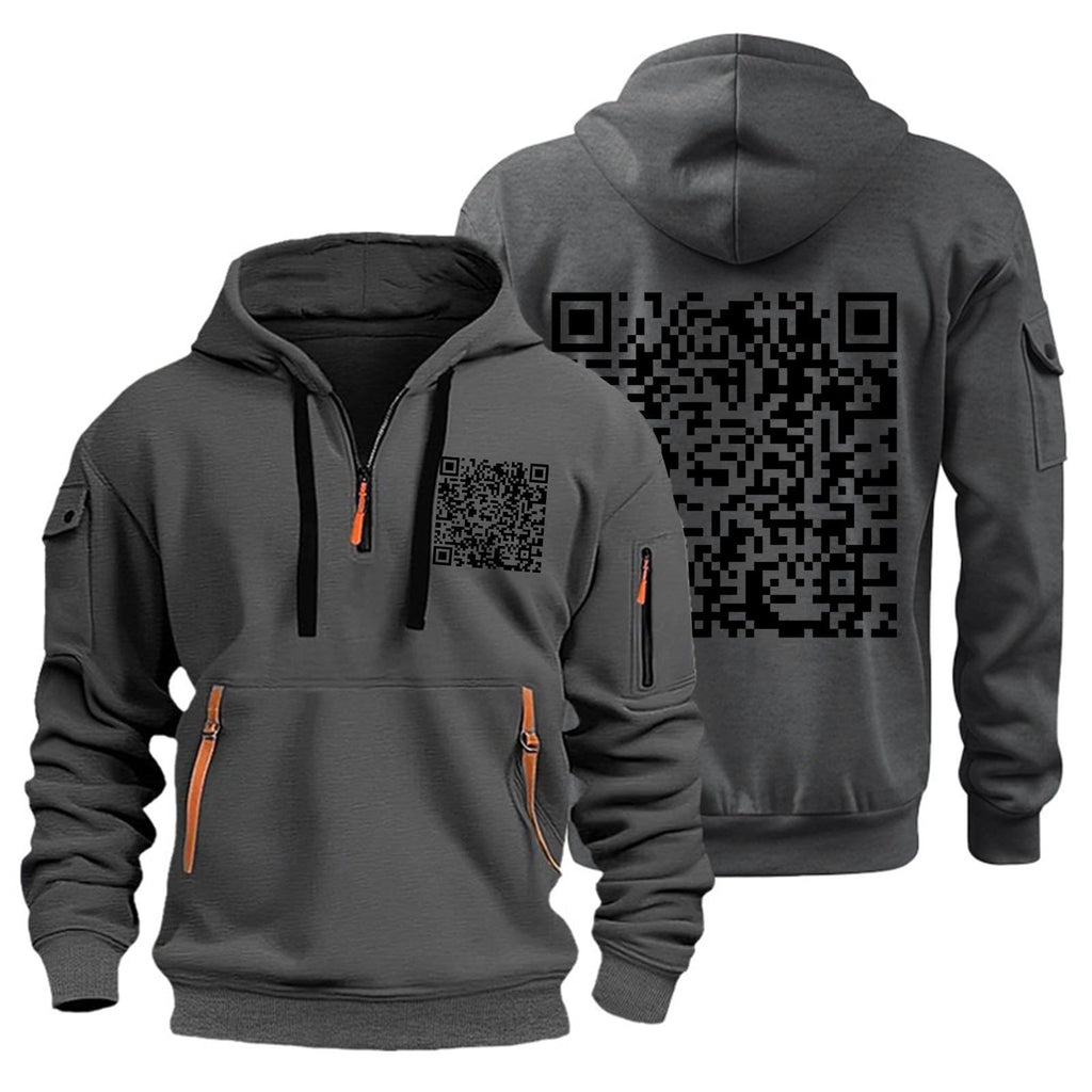 XIQIAM Qr Code Hoodie Men Graphic Hoodies Qr Code Hoodies Funny Sweatshirts Qr Code Hoodie Fu Qr Code Hoodiefunny Fu Qr Code Hoodie Qr Scan Code Joke Funny Hoodie Men Christmas White