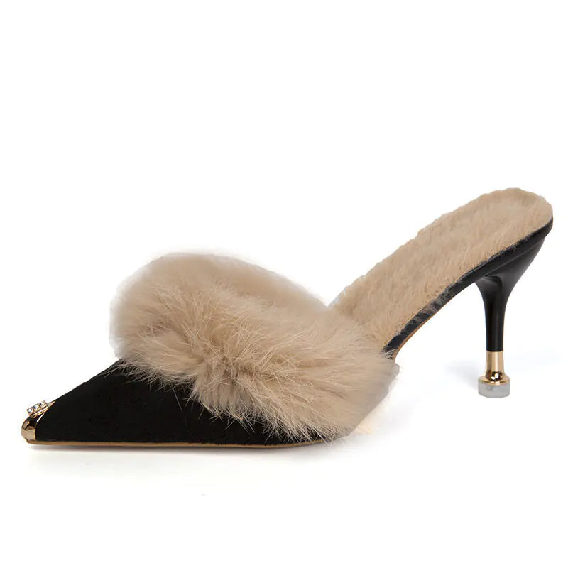 Warm Woolen Slippers for Women - Fashionable Outer Wear