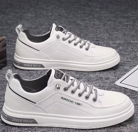 Men's Spring New Breathable Casual White Sneakers