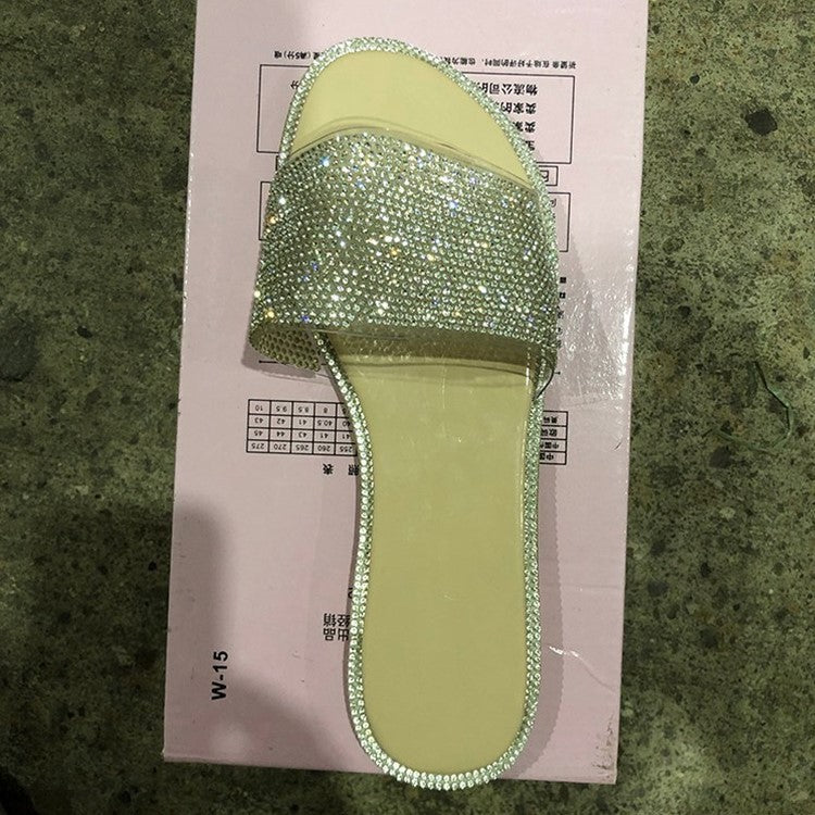 Large Rhinestone Sandals and Slippers for Women