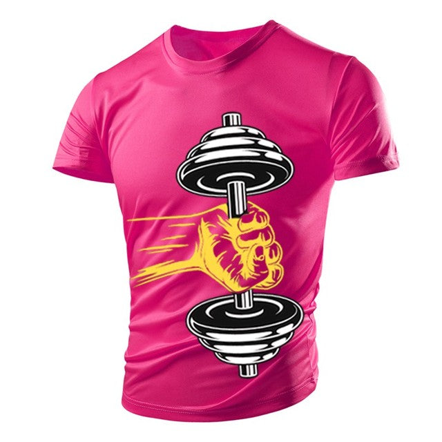 3D Printed Fitness Dumbbells & Polyester Men's T-Shirts
