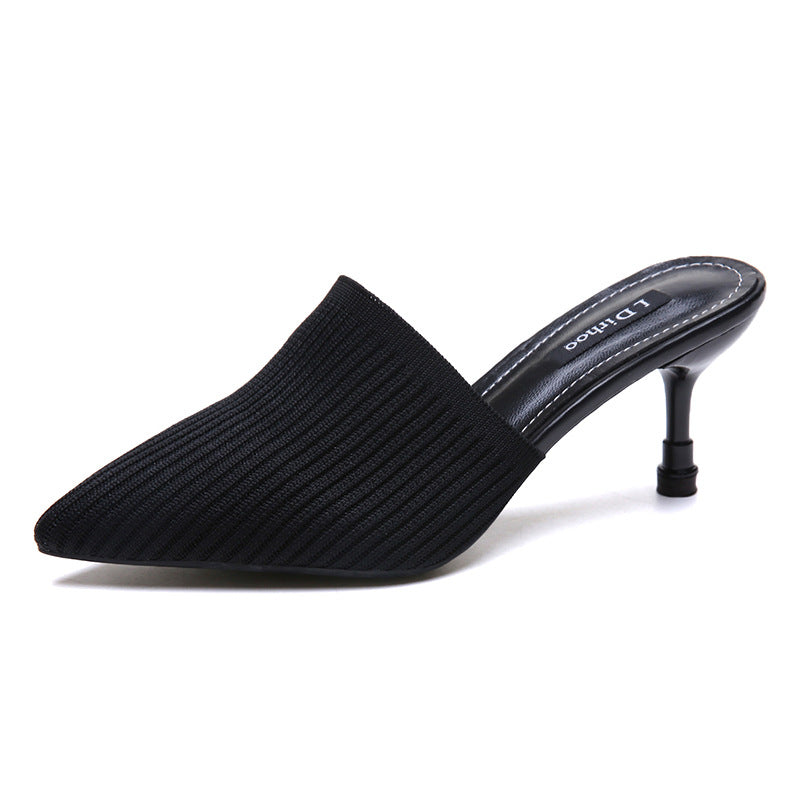 2024 Summer Pointed Toe High Heel Slippers for Women
