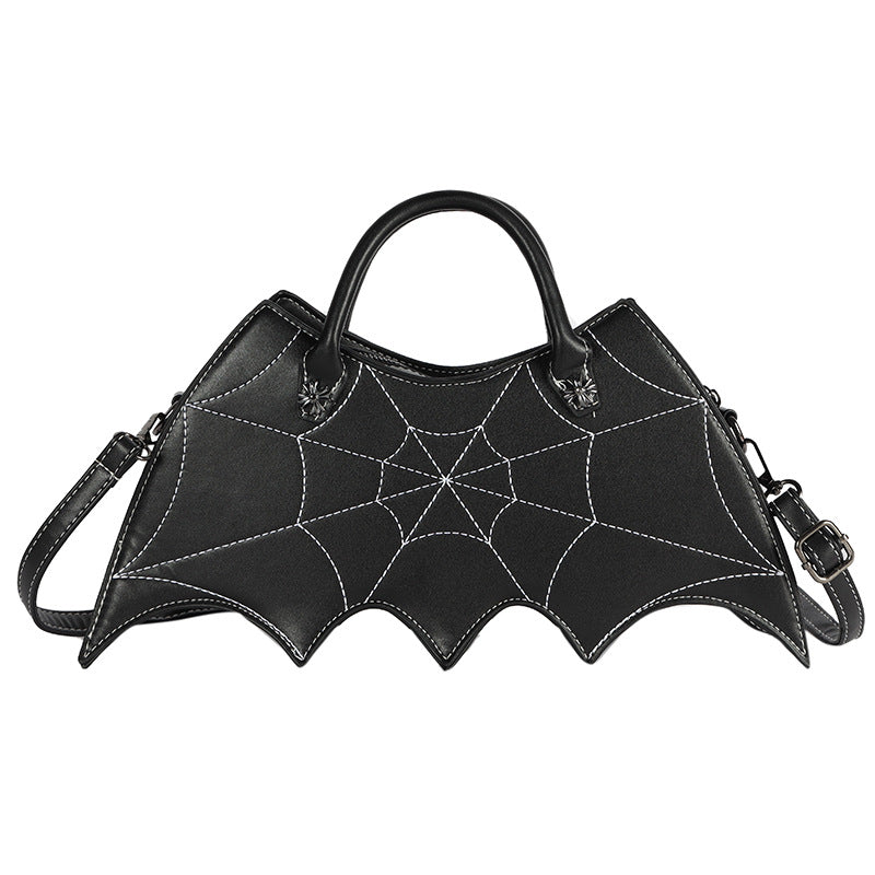 Retro Punk Style Embroidered Crossbody Handbag for Women