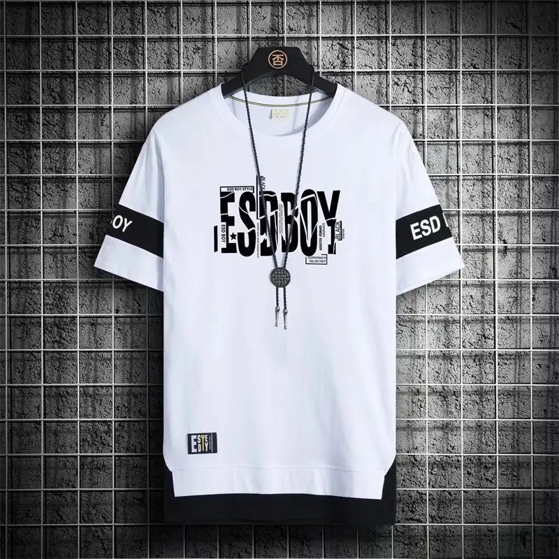 Men's Summer Short Sleeve Graphic T-Shirts (Japan Fashion)