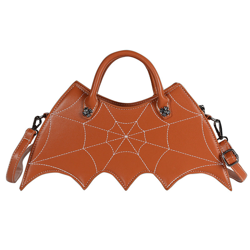 Retro Punk Style Embroidered Crossbody Handbag for Women