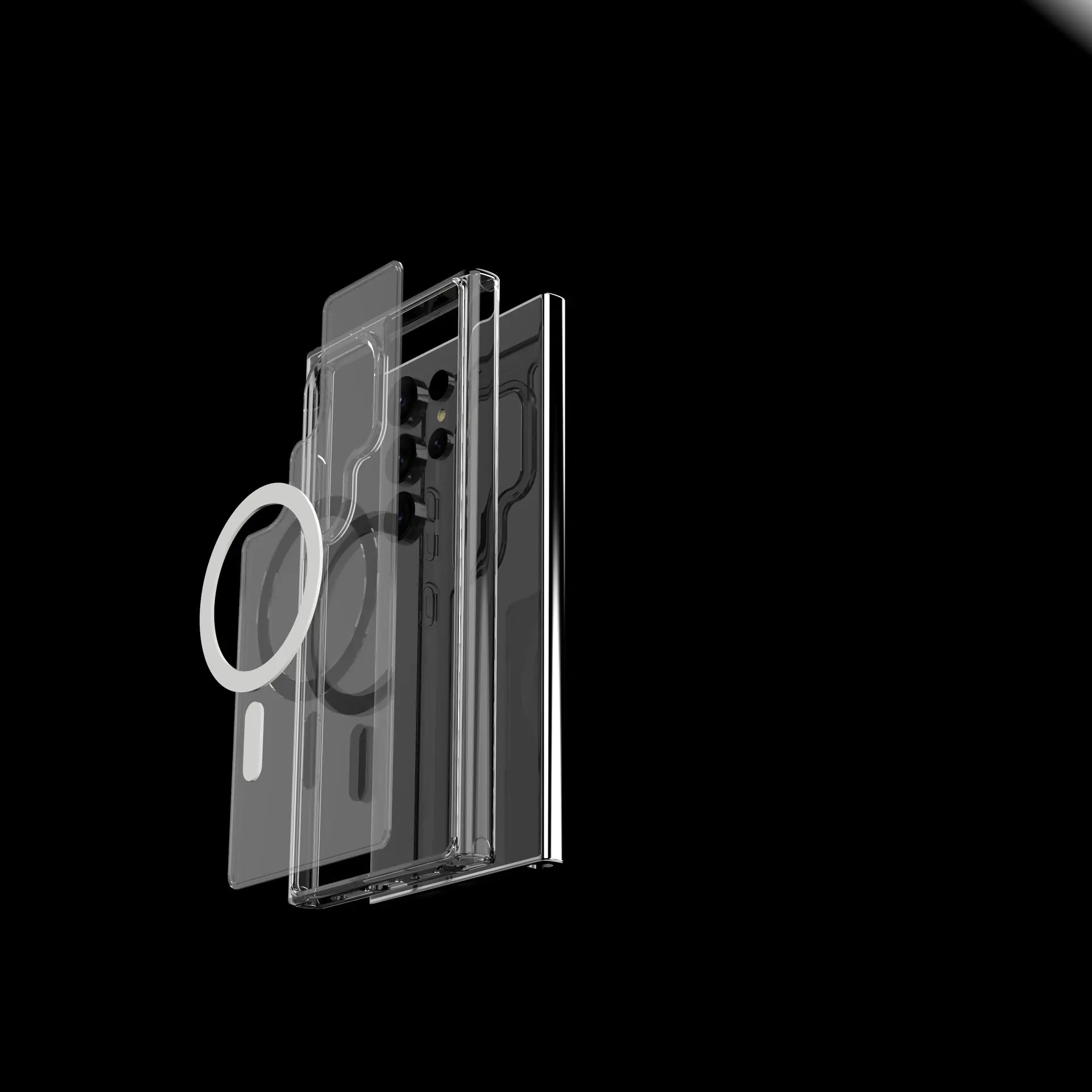 Transparent Magnetic Phone Case for Samsung S24 Ultra