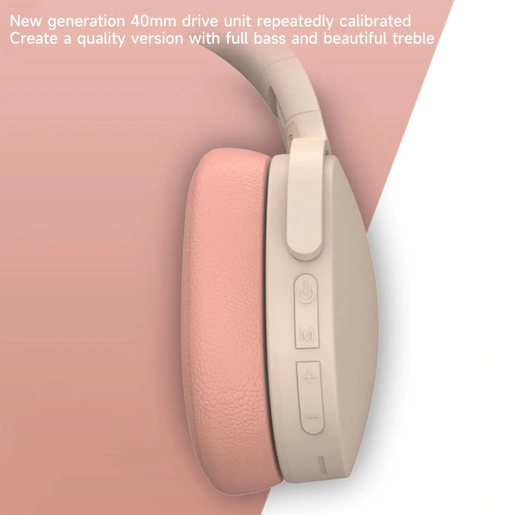 Foldable Wireless Bluetooth 5.1 Noise-Canceling Headphones