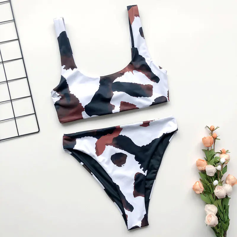 2020 Fashion Gradient Multicolor Bikini Swimsuit