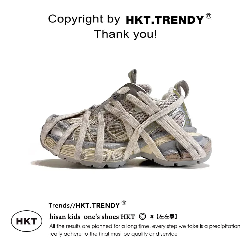 TBS Hottest Trendy Brand Children 3xl Boys Sneakers Spider Strap Vintage Sports Shoes Nice Quality Distressed Chunky Sneakers