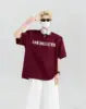 230g, 100% Cotton Crew Neck 3D Letter Print, Comfortable Breathable Oversize Streetwear Tshirt for Spring Summer