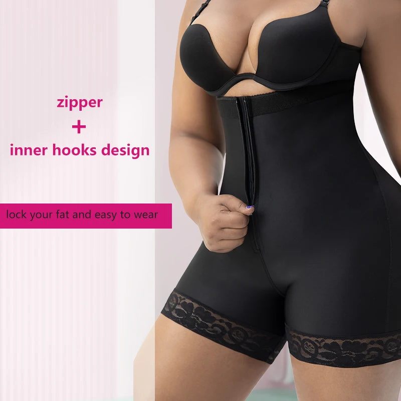 Custom Logo High Elastic Tummy Control Hip Enhancer Faja and Shapewear Women Post Op Hollow Butt Lifter BBL Shaper Short