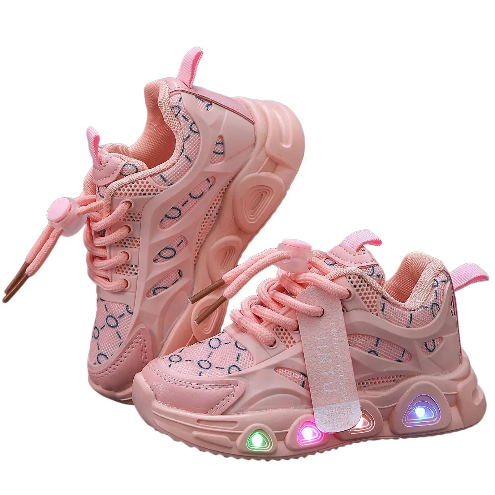 LED Luminous Casual Sneaker for Kids Button Closure Brightly Lights up for Toddler Boys and Girls for Summer Walking