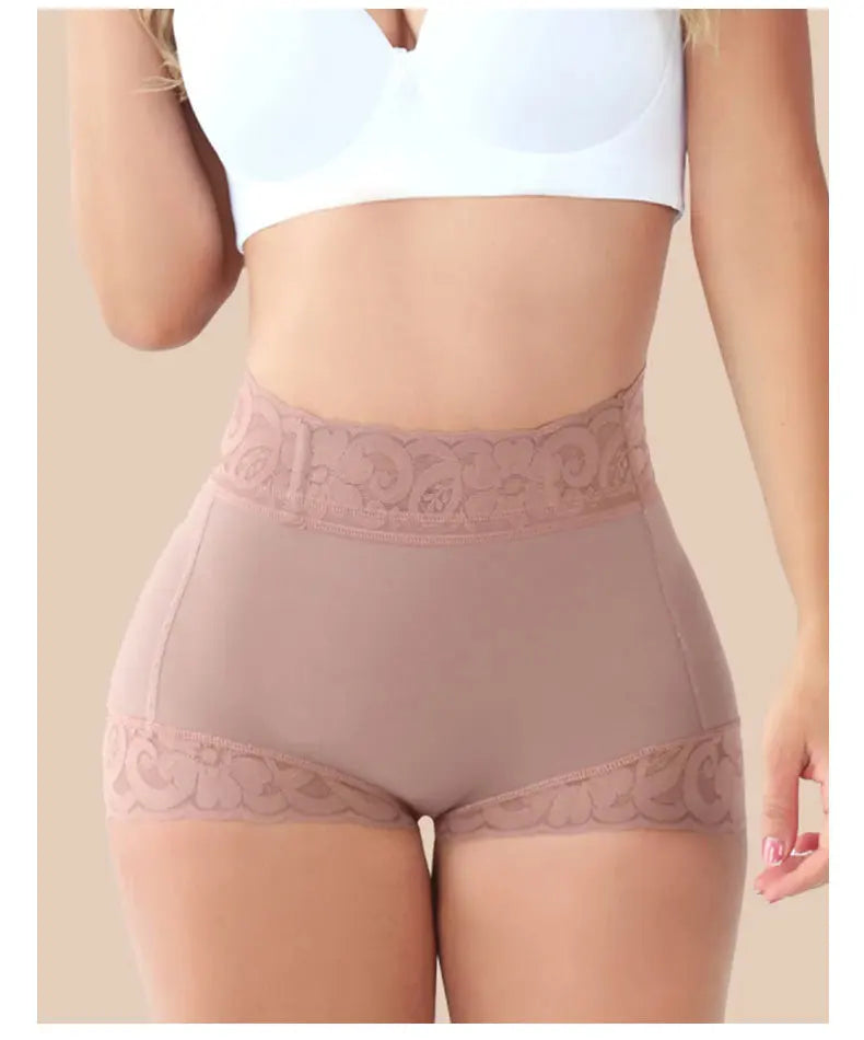 Invisible Waist Slimming Panties Briefs Elastic Butt Lifter Control Underpants Fajas Colombians Underwear Shorts with Lace Trim