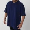 High Quality Customised Logo Blank Cotton Tee White Tshirt Short Sleeve Loose Fit Baggy Muscle Oversized T Shirts Men