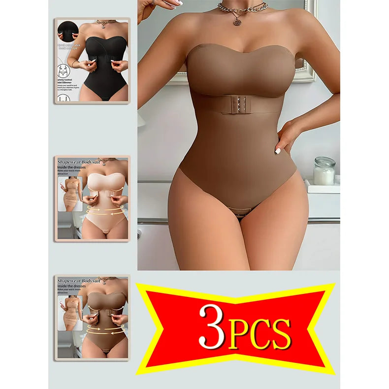 3PCS Women Compression Panties Corset Seamless Tummy Full Body Sling Abdominal High Compression Colombianas Women Fajas in Stock
