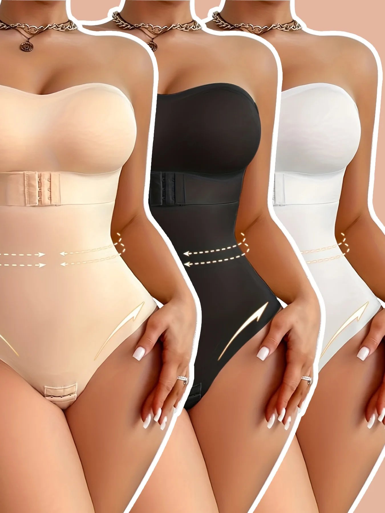 3PCS Women Compression Panties Corset Seamless Tummy Full Body Sling Abdominal High Compression Colombianas Women Fajas in Stock