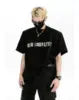230g, 100% Cotton Crew Neck 3D Letter Print, Comfortable Breathable Oversize Streetwear Tshirt for Spring Summer