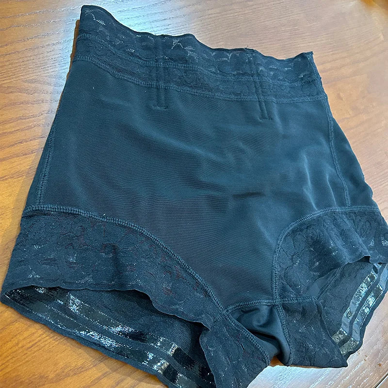 Invisible Waist Slimming Panties Briefs Elastic Butt Lifter Control Underpants Fajas Colombians Underwear Shorts with Lace Trim