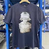 Factory Custom High Quality Cotton Men's T Shirt Print Tops Tee Washed Old Vintage Street Sleeveless Tshirts Men