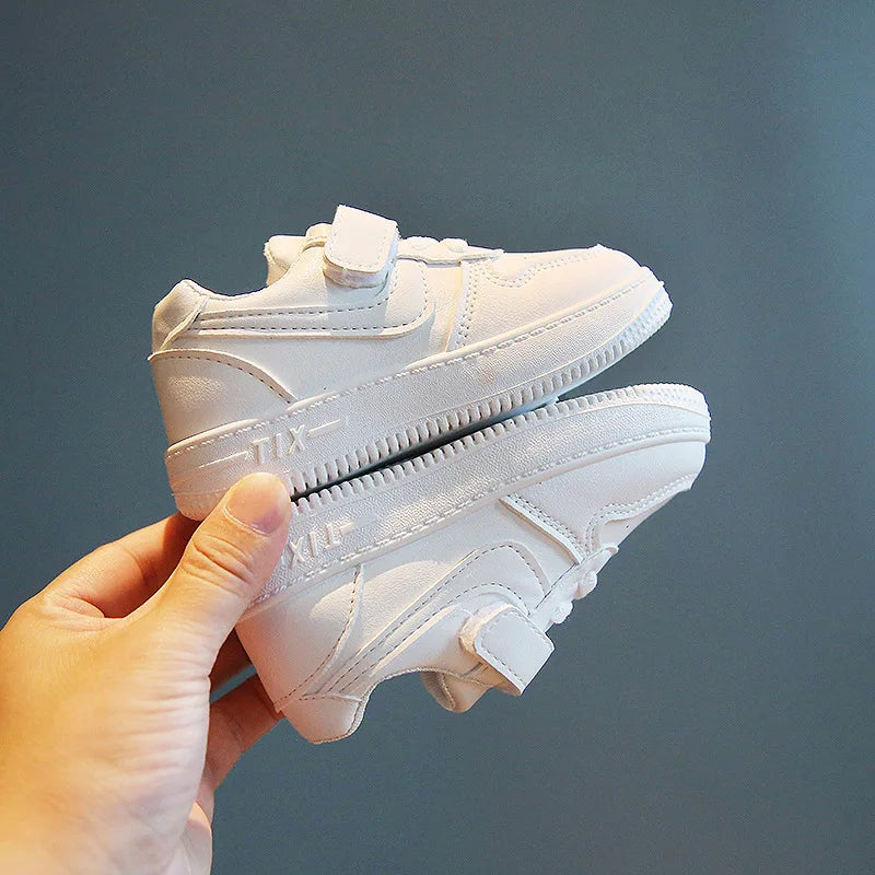 Black School Shoes for Children Wholesale Low Price Sports Shoes Boys and Girls Customized Fashion White Sneakers for Big Kids