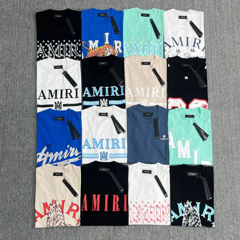 Fashion Brand High Street Unisex Loose Fit Short Sleeve T-Shirt with DTG Printed Letter Pattern Cotton Washed Fabric