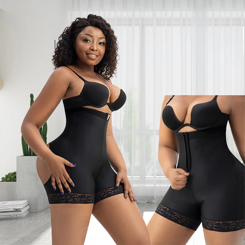 Custom Logo High Elastic Tummy Control Hip Enhancer Faja and Shapewear Women Post Op Hollow Butt Lifter BBL Shaper Short