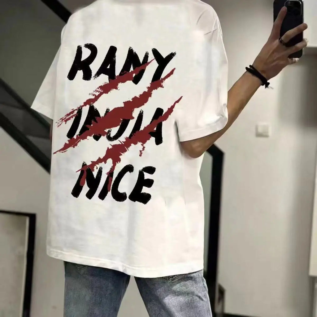 Best-selling High Street Unisex 100% Cotton Oversized Short-sleeved Three-piece Set Loose Casual T-shirt Versatile Summer
