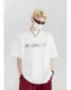 230g, 100% Cotton Crew Neck 3D Letter Print, Comfortable Breathable Oversize Streetwear Tshirt for Spring Summer