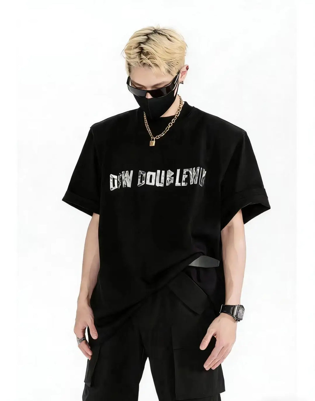 230g, 100% Cotton Crew Neck 3D Letter Print, Comfortable Breathable Oversize Streetwear Tshirt for Spring Summer
