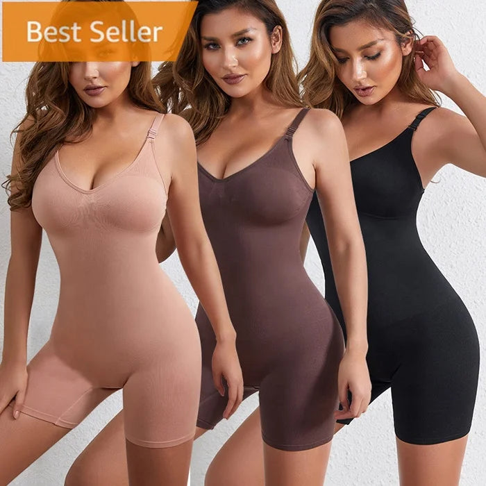 Women Full Slimming Waist Trainer Fajas Jumpsuits Butt Lifter Underwear Body Shaper Abdomen Tummy Control Seamless Bodysuit