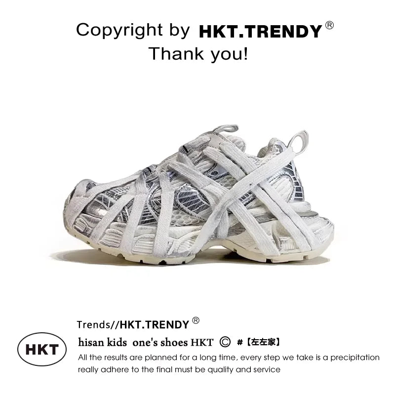 TBS Hottest Trendy Brand Children 3xl Boys Sneakers Spider Strap Vintage Sports Shoes Nice Quality Distressed Chunky Sneakers