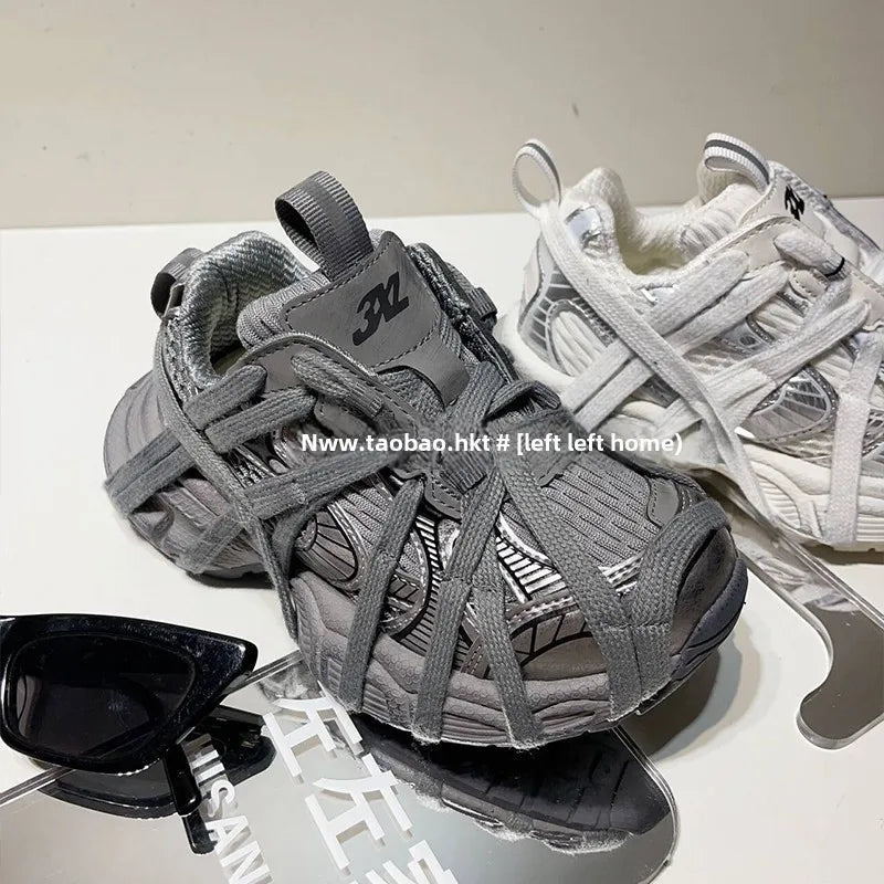 TBS Hottest Trendy Brand Children 3xl Boys Sneakers Spider Strap Vintage Sports Shoes Nice Quality Distressed Chunky Sneakers