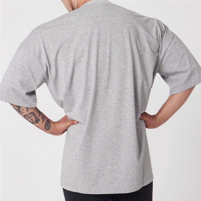 High Quality Customised Logo Blank Cotton Tee White Tshirt Short Sleeve Loose Fit Baggy Muscle Oversized T Shirts Men