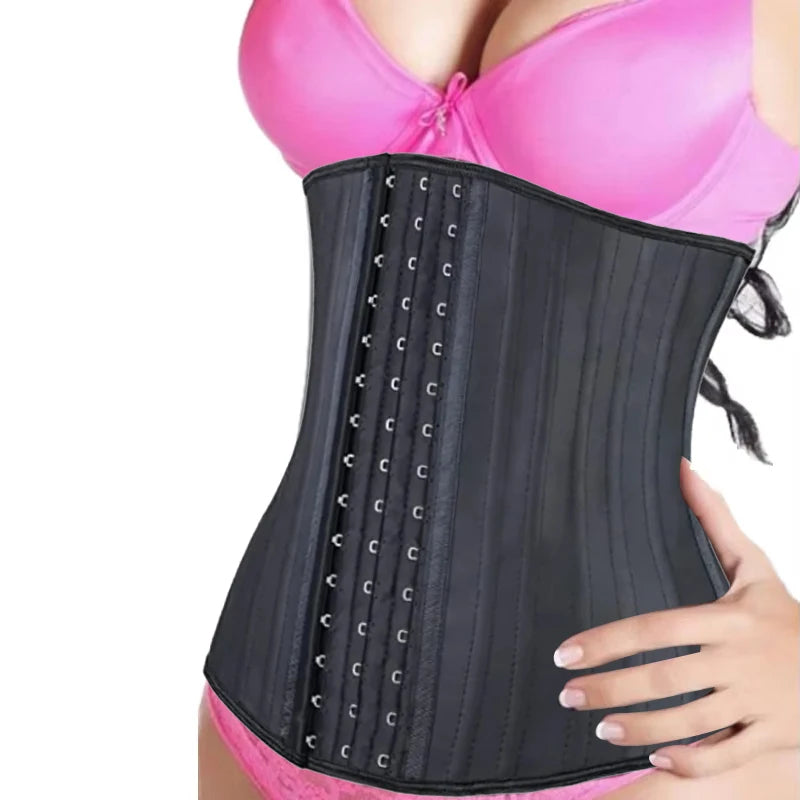 Wholesale Latex Waist Trainer Corset Body Shaper Faja 25 Steel Boned Waist Cincher Belly Slim Belt Latex Waist Belt