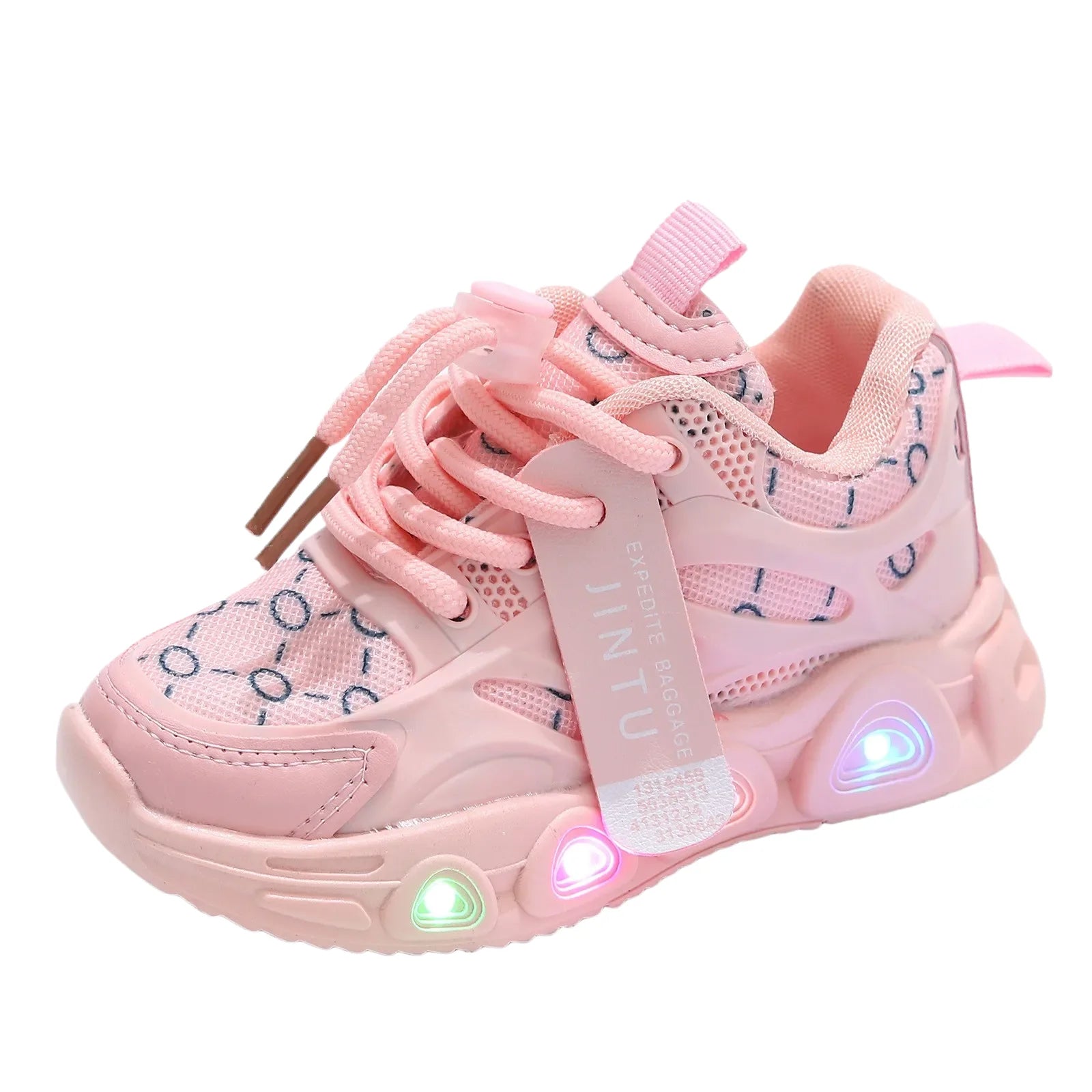 LED Luminous Casual Sneaker for Kids Button Closure Brightly Lights up for Toddler Boys and Girls for Summer Walking