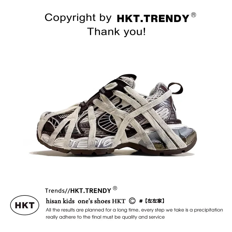 TBS Hottest Trendy Brand Children 3xl Boys Sneakers Spider Strap Vintage Sports Shoes Nice Quality Distressed Chunky Sneakers