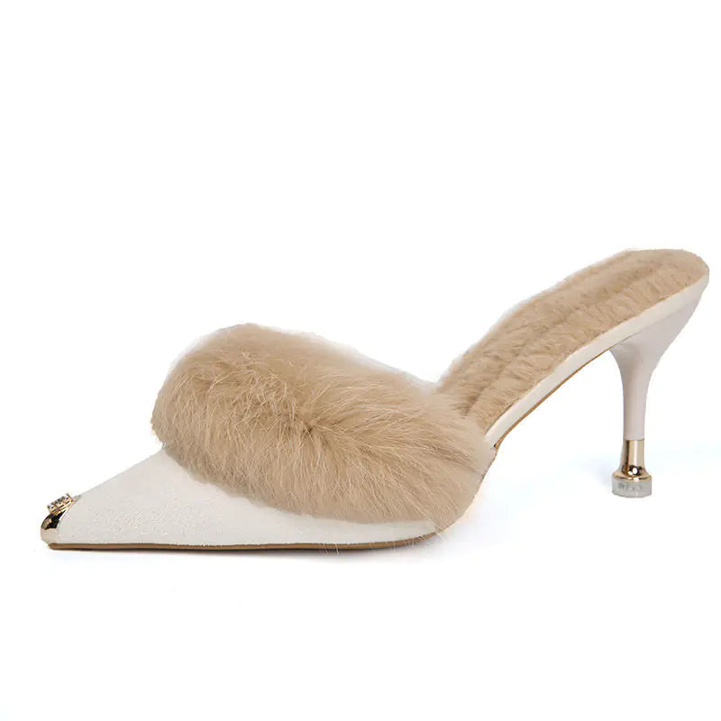 Warm Woolen Slippers for Women - Fashionable Outer Wear