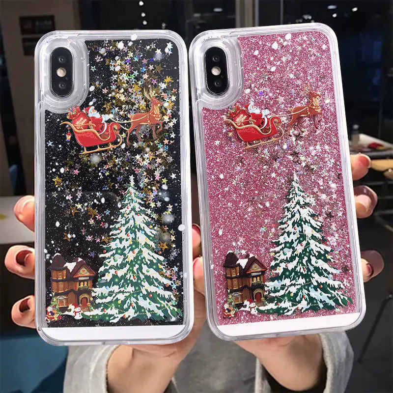 Santa Claus Christmas Tree Phone Case for iPhone & Samsung