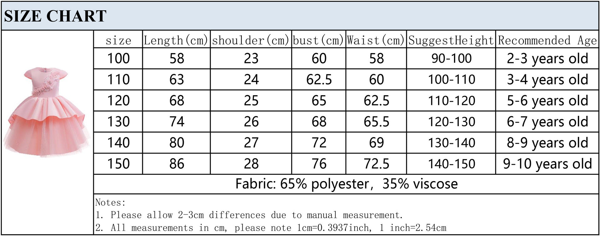 Children's Dress 3D Embroidered Evening Dress Flower Girl Princess Dress For Children Performance Wedding Birthday Gown