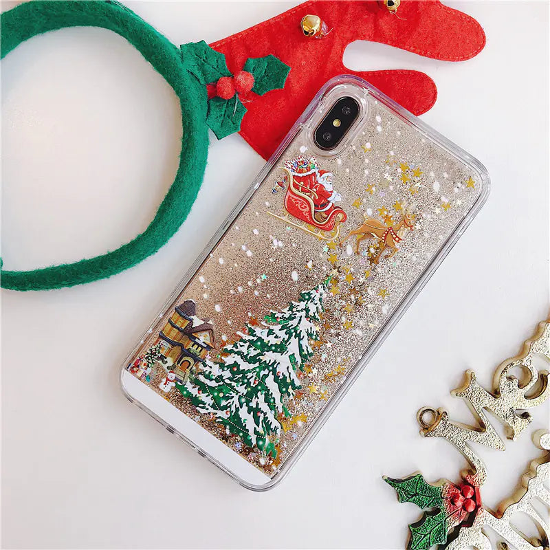 Santa Claus Christmas Tree Phone Case for iPhone & Samsung