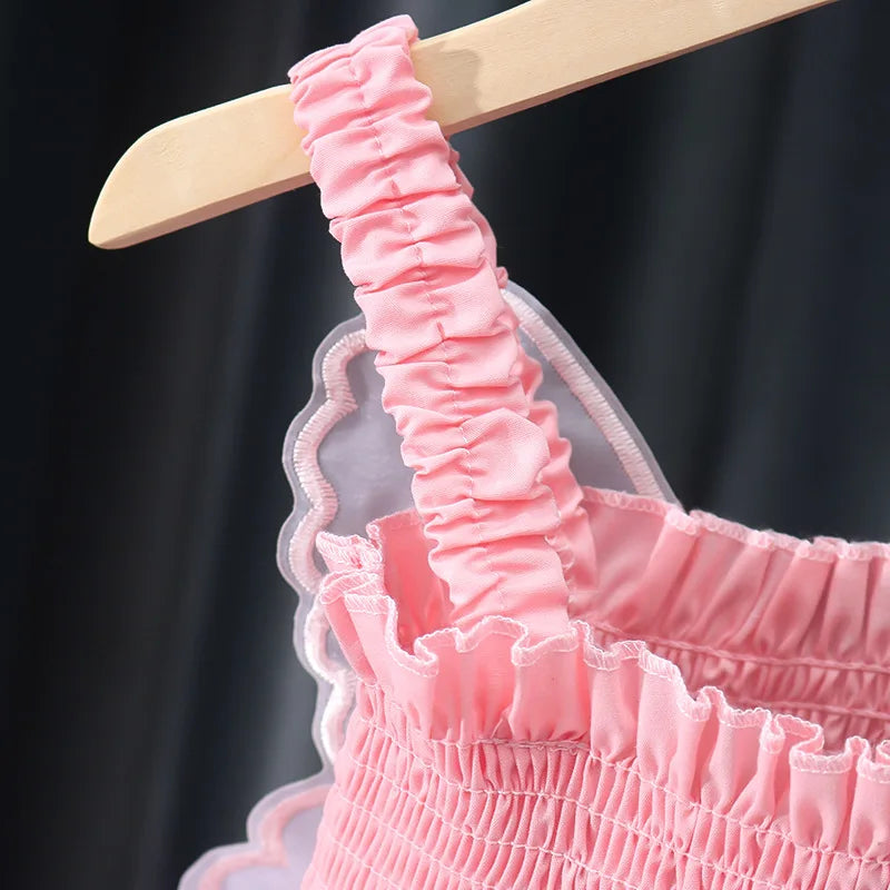 Baby Girl Dress Summer Butterfly Wings Halter Dazzle Style Puffy Girl Kid's Dress Cute Gorgeous Baby Girls Princess Dresses ﻿