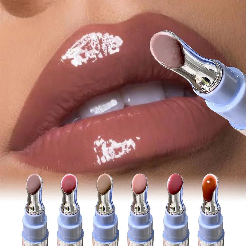 Mirror Watery Essence Lip Gloss Long-Lasting Non-Sticky Plumping Liquid Lipstick Jelly Lip Glaze Makeup Moisturizing Lips Tint