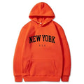 Women New York U.S.A City Hoodies Fashion Letter Printed Graphic Sweatshirts Loose CasuaMen l Harajuku Hooded Pullover Sportwear