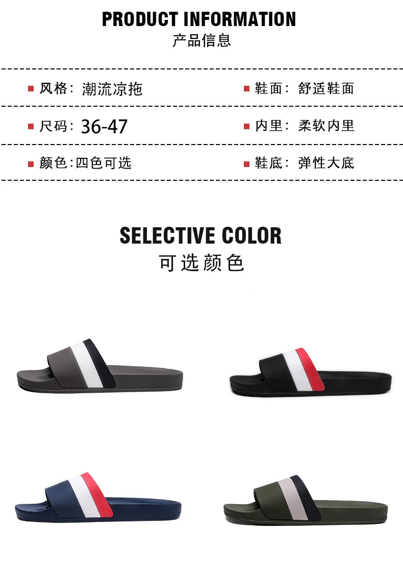 Summer Fashion Men Slippers Comfort Women Sandals Non-slip Indoor Home Bathroom Slides Garden Shoes Outdoor Beach Casual Shoes