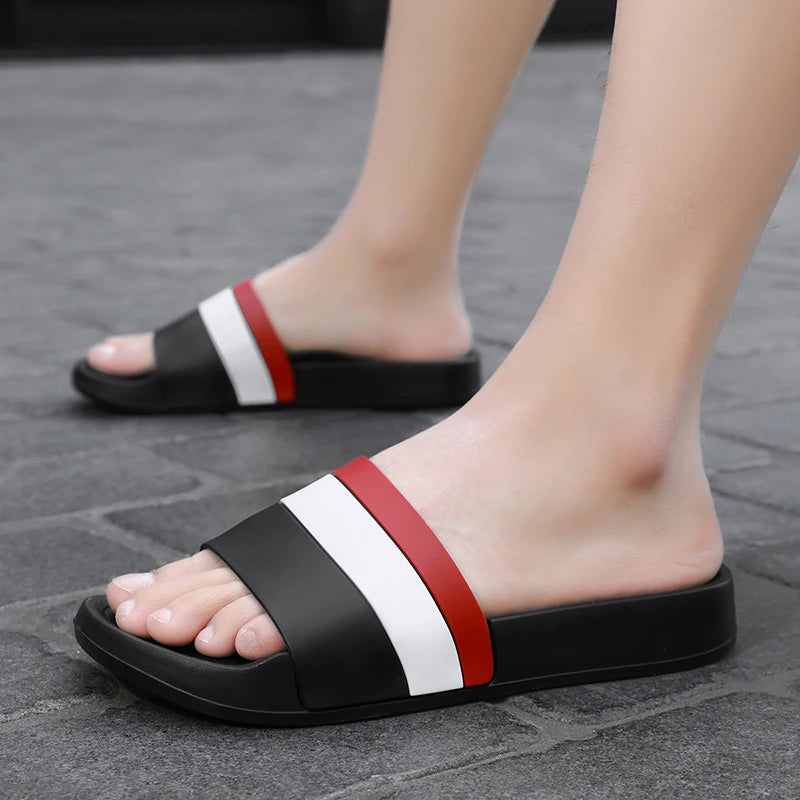 Fashion Brand Summer Slippers Man Indoor Outdoor Slippers Men Comfortable Non-Slip Men Slides Plus Size 40-48 pantuflas hombre
