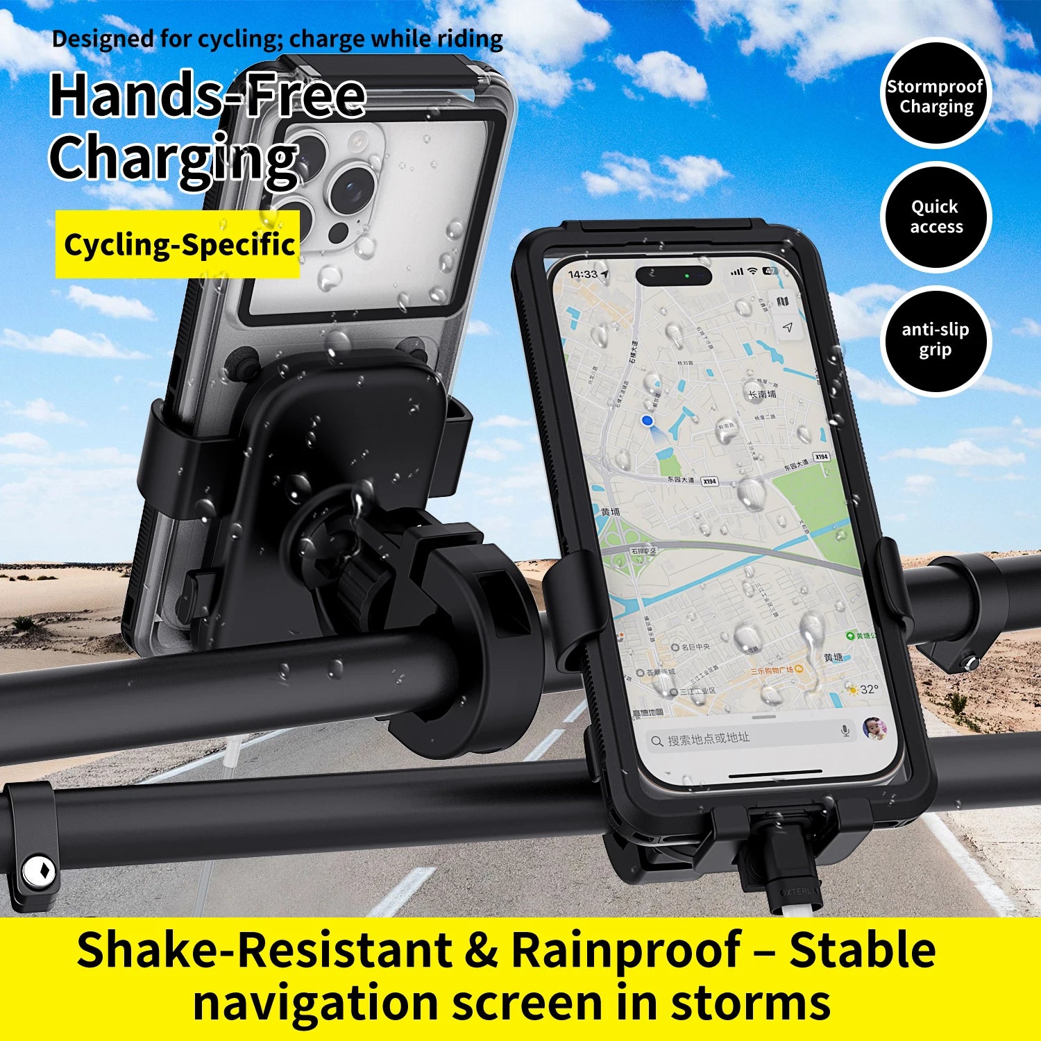 6.9inch universal waterproof phone case, shockproof and durable, available in multiple colors and compatible with various brands