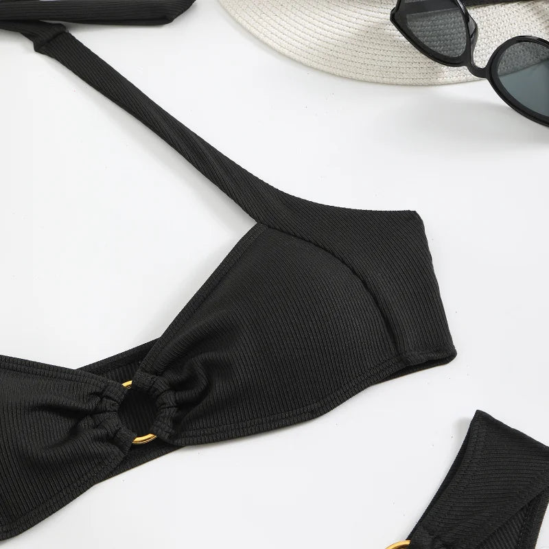 Sexy Women's Swimsuit 2026 Summer Bikini Two-piece Swimwear for Woman Beachwear Halter Bikinis Sets Swimming Beach Bathing Suits