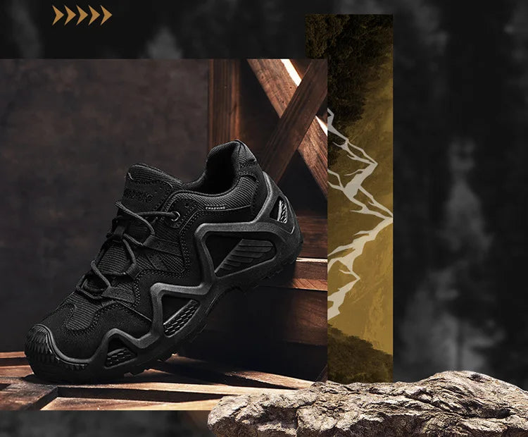 Men Sneakers 2025 Autumn New Outdoor Hiking Shoes Retro Platform Non-slip Casual Sneakers Lace-up Climbing Shoes Sports Shoes